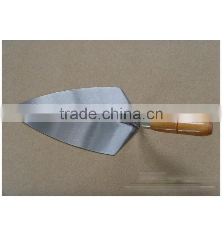 fine polished one piece forged trowel with wooden handle ( factory )