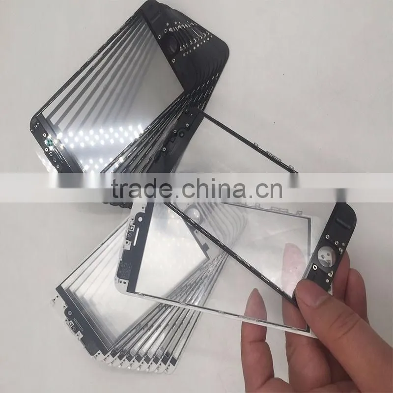 Close to ori green film glass + 250U OCA + Ear Mesh + Cold Glue Pressed Frame For iPhone 6 6+ 6s 6s+ With Good Price