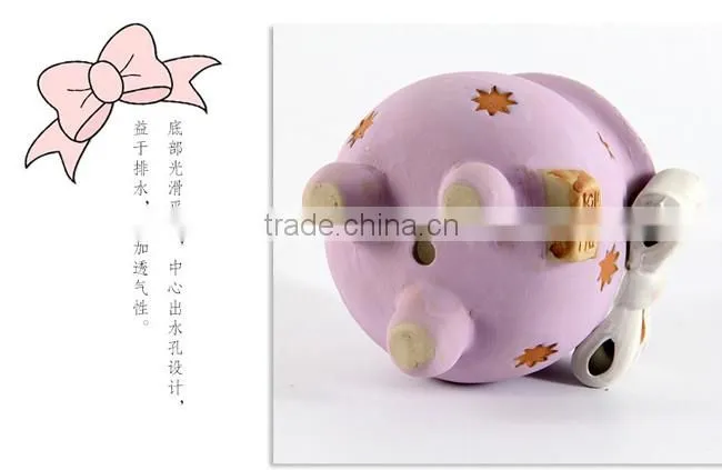 Korean style hand painting ceramic small decorative flower pots