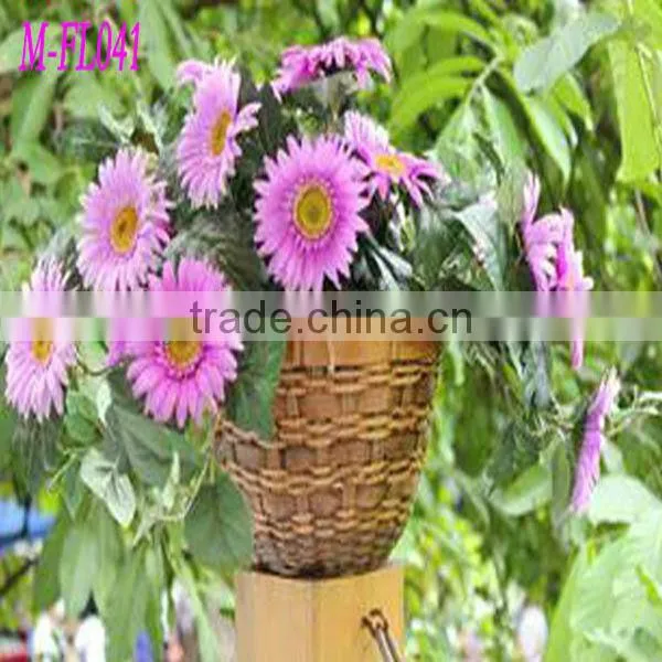 New Year beautiful flower girl wicker basket for wedding