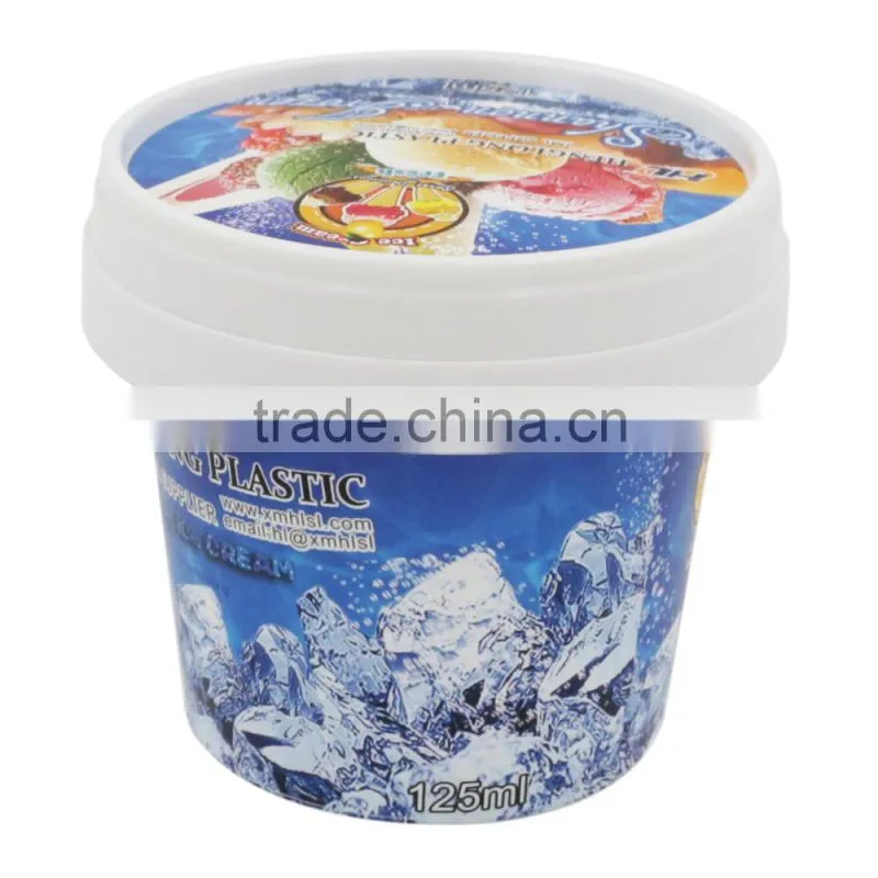 Customized IML ice cream packaging with logo, ice cream packaging pp material,ice cream packaging containers.