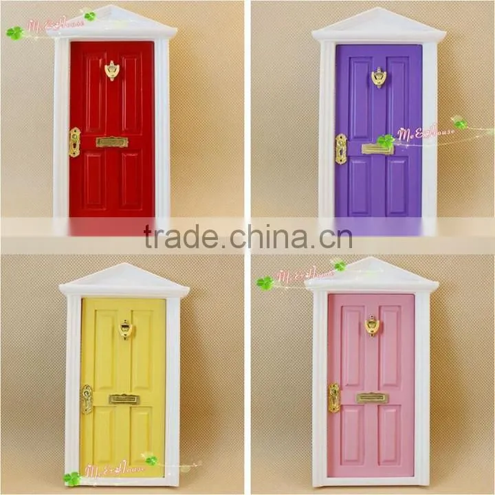 Kids mini door model for playing , little fairy door for girls