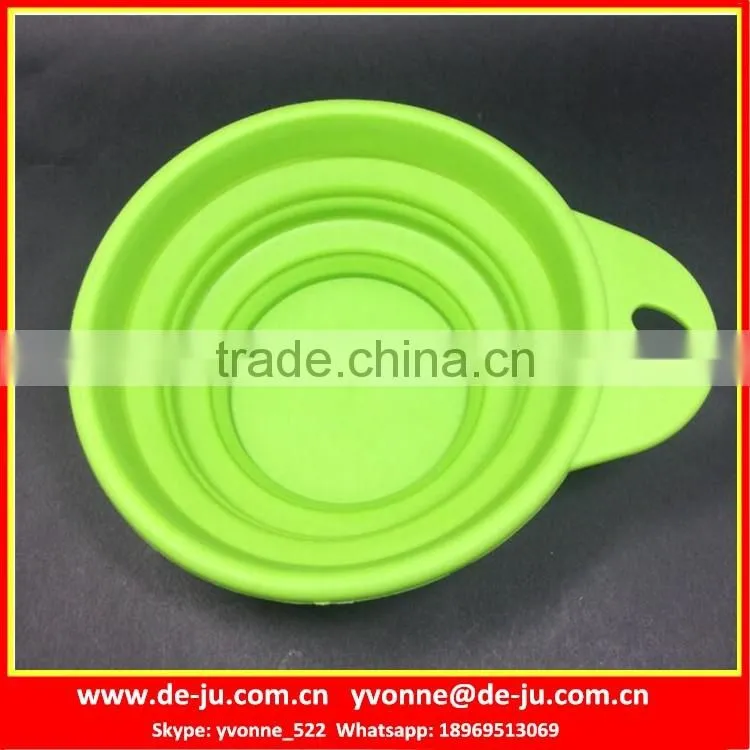 Easy Taking Folding Travel Pet Silicone Bowl