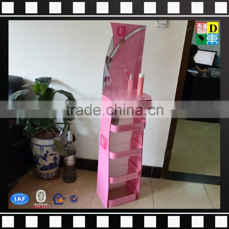 Acrylic makeup box organizer spinning acrylic lipstick holder cosmetic organizer from shenzhen yidong