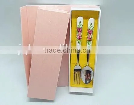porcelain handle flatware set stainless steel cutlery set