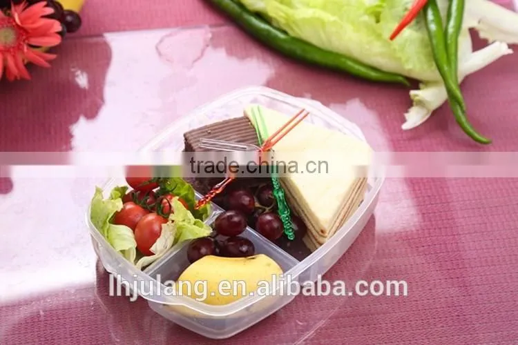 BPA-Free Plastic lunch box 3 compartments lunch box