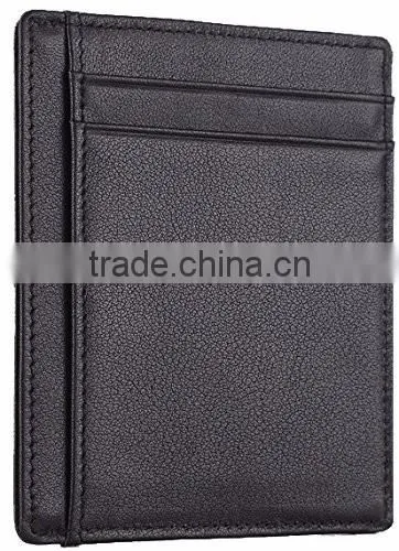 personlized place sim card holder wallet genuine leather credit card holder