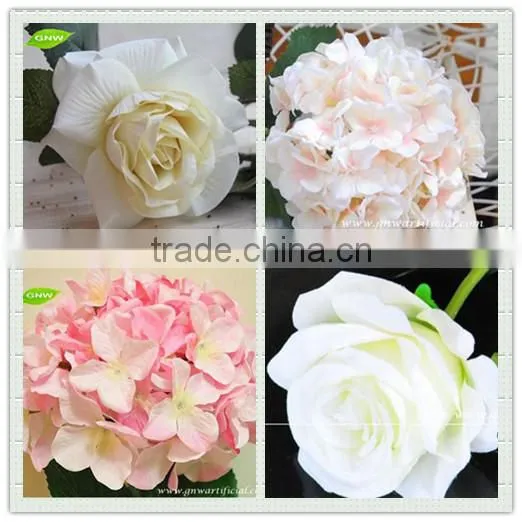 GNW FLW1508-1 Artificial Rose and Hydrangea Blossom Flower Wall for wedding decoration