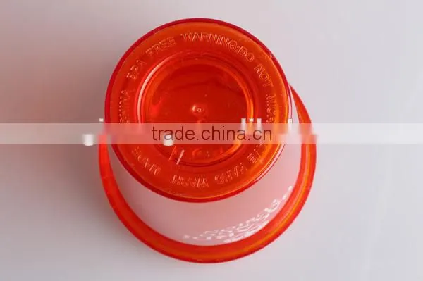 Double wall plastic red tumbler with straw lid 16oz