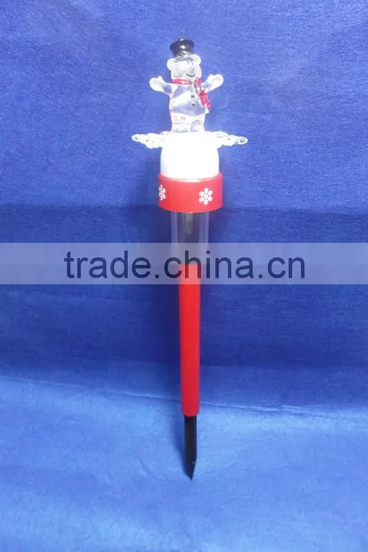 new product plastic warmer white LED garden light with snowman outdoor decorations