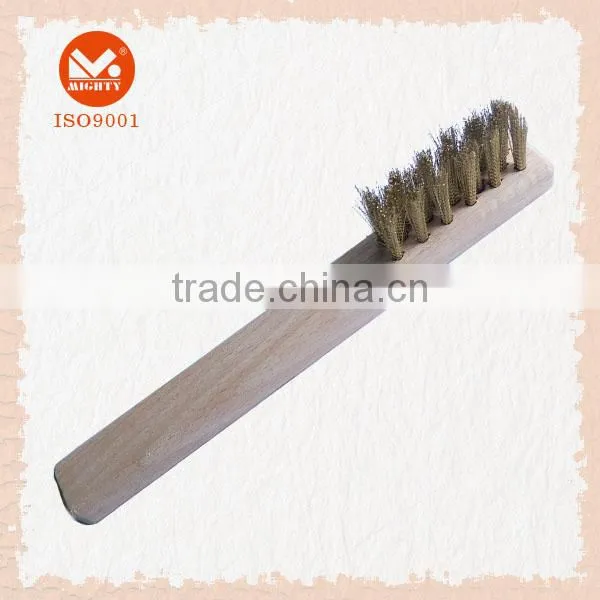 Wooden handle Brass Wire Brush