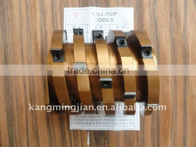 High Quality Heavy Duty Spiral Planer Cutterhead with Throw-up Tips,Helical Woodworking Cutterhead