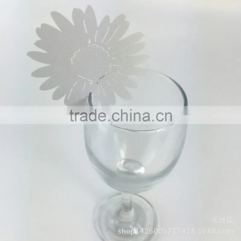 party favors supplier wine glass card laser cut wedding place card