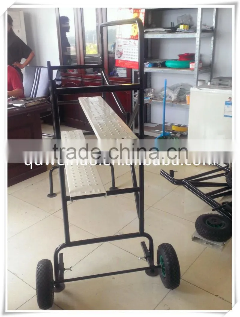 Two-wheels foldable scaffolding for gardenning,construction