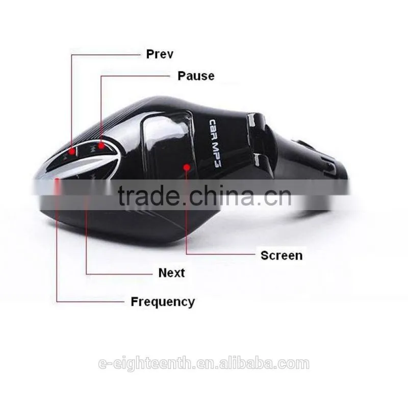 2016 New Wireless Green LCD Car Kit MP3 Player FM Transmitter Remote control