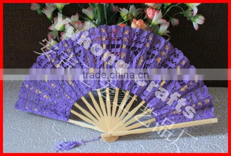 Wholesale lace wedding bamboo fan