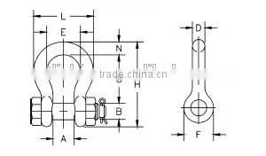 ATLI SKC-M4-G2130BX-1-1/2 HG US type Chain shackle