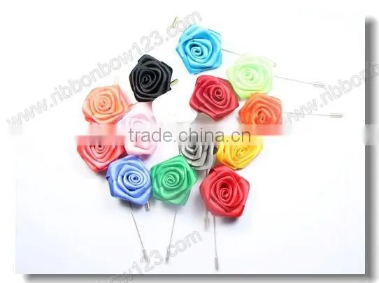handmade ribbon flower brooches