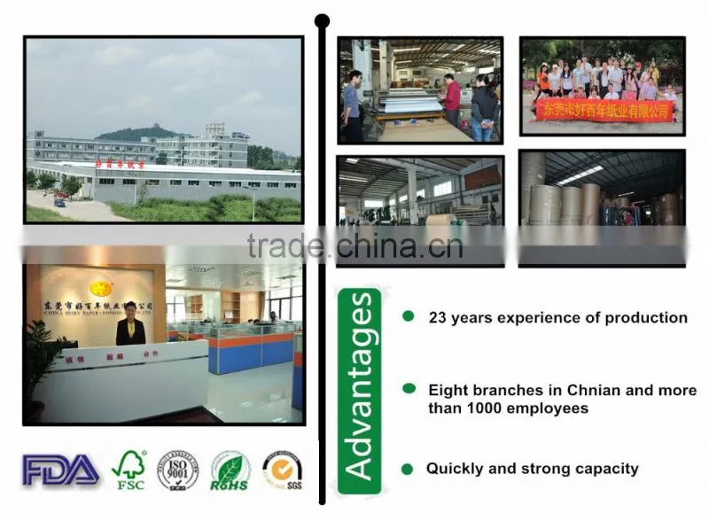 Superior quality waxed paper for food packaging hamburger coffee bread wrapping