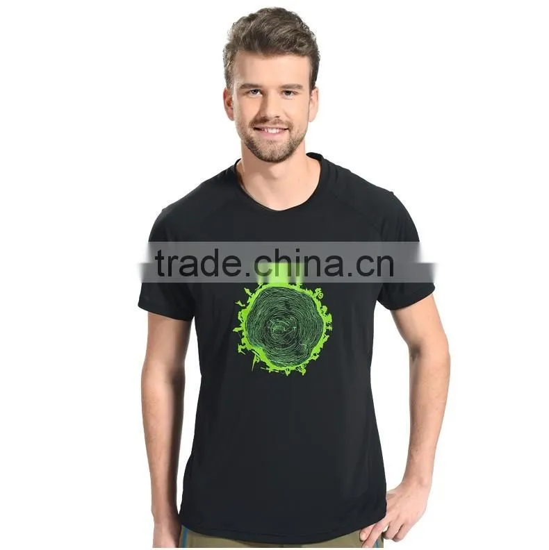 100% Polyester running t shirt fitness gym fit t shirt quick dry men t shirt
