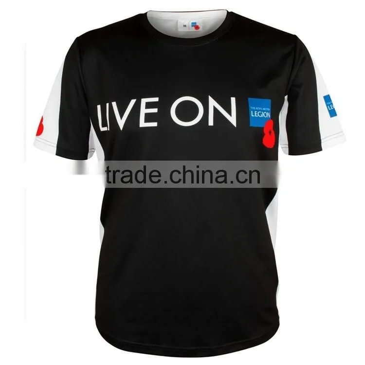 Dry Fit and high quality sublimation print running t shirt