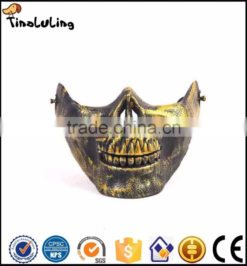2017 New Popular Horror Halloween PVC Skeleton Skull half face Mask