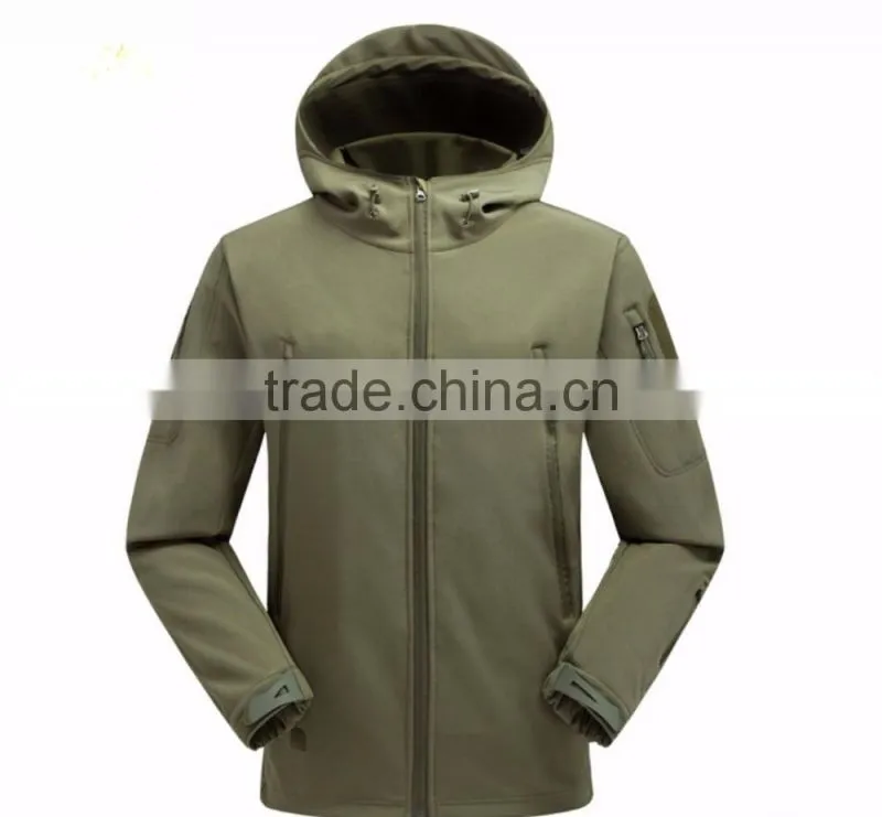 Dark Color Softshell Zipper-up Outdoor OEM Hik ing Climbing Jacket