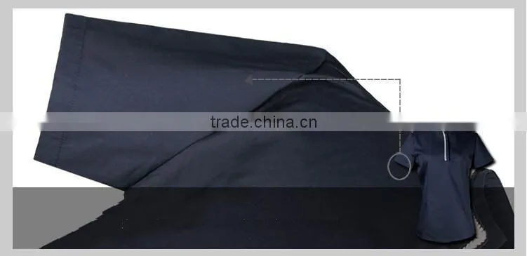 Juqian 2016 custom factory price latest stylish navy cheap short sleeve summer Unisex hotel staff uniform designs in China