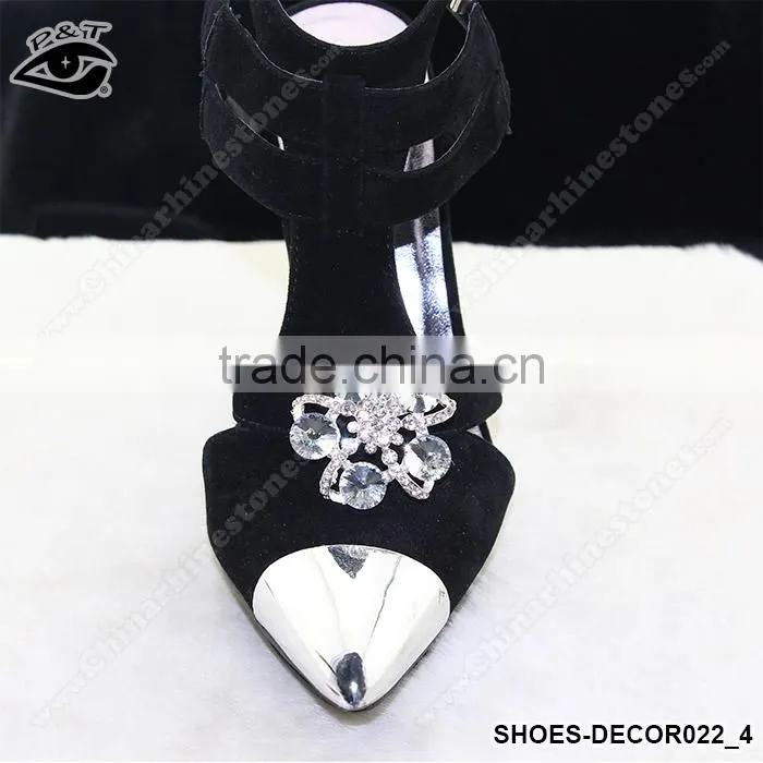 Fashion sandal shoe ornament handmade flower rhinestone ornament for high heel shoes