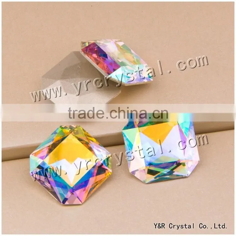 4675 Crystal Beads 23*23mm Square Crystal AB Color Jewelry ad Stone