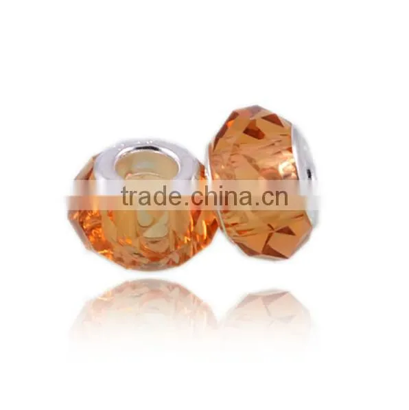 Charm Bead Fit European Bracelets,DIY Glass Crystal Murano Charm Beads