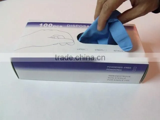 For Medical use disposable hand gloves powder free nitrile examination gloves