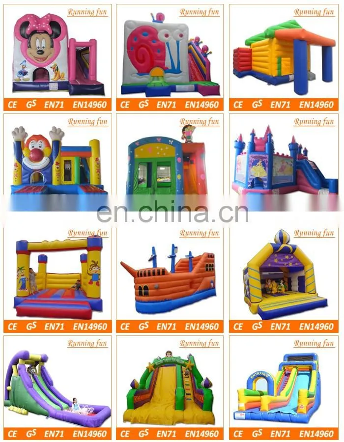 Factory direct inflatable jumping slide, inflatable bouncy castle with water slide
