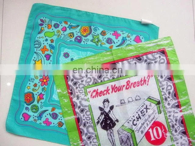 100% cotton handkerchief custom bandana scarf multifunctional bandana headwear