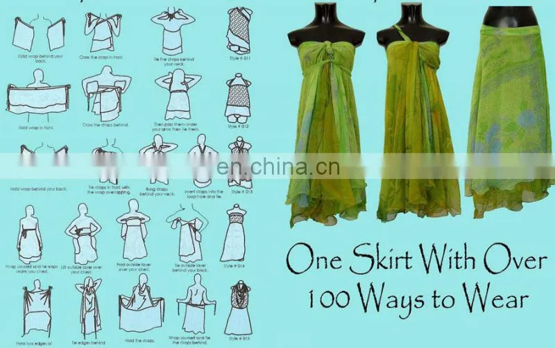 Buy Online Vintage Silk Sari Wrap round Skirt Long Length