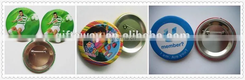 Guangzhou factory product ribbon button badge , Tin button badge