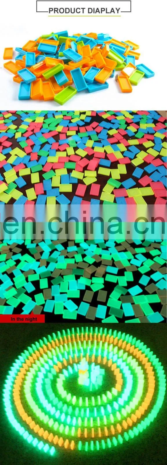 plastic domino game for kids, domino blocks, domino brick