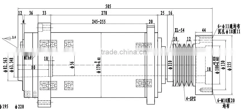 CK170A2-5 cnc lathe machine spindle for sale