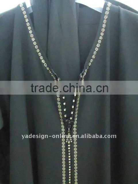 C323 Gorgeous crystal beaded islamic clothing