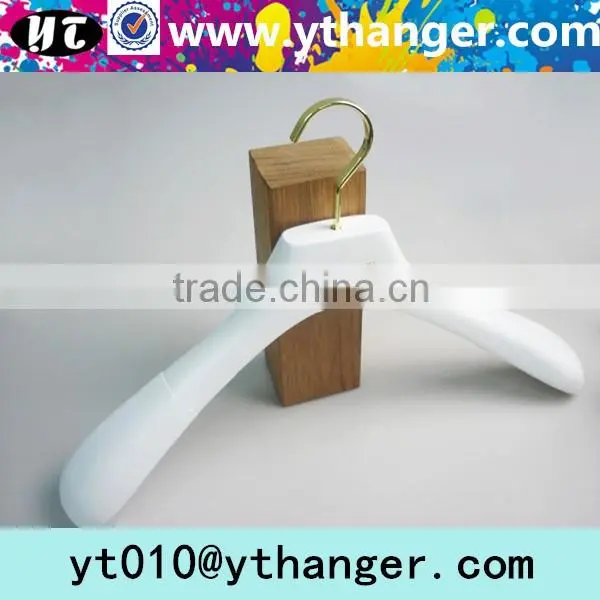 YY0510 luxury brands white clothes hanger wooden clips pants hanger