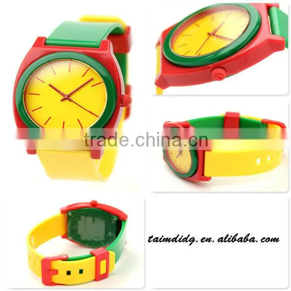 bright color silicone jelly watches colorful jelly silicone watch