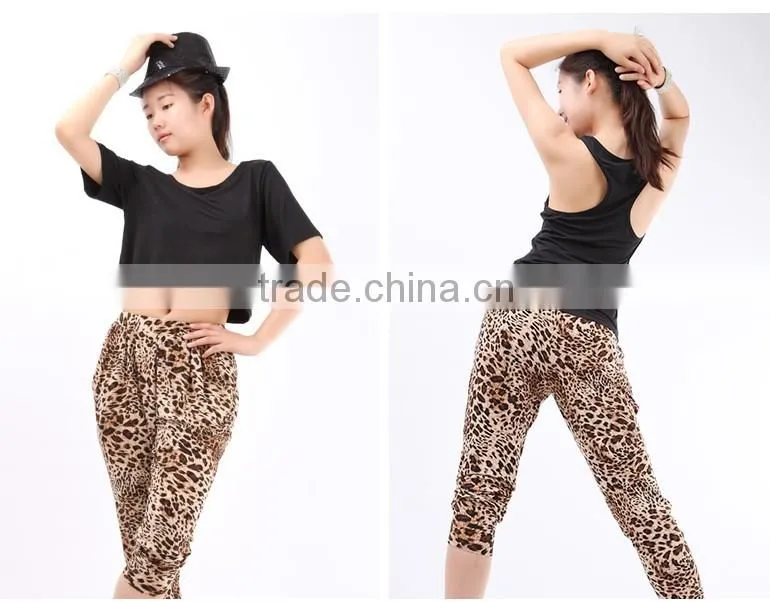 Hot Sale Dansgirl Stylish Comfortable Leopard Jazz Harem Pants