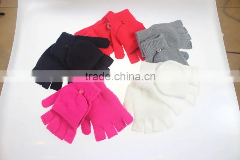 wholesale daily life usage warm soft fingerless hand gloves