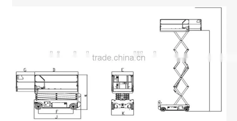 Electric suspended platform, portable platform