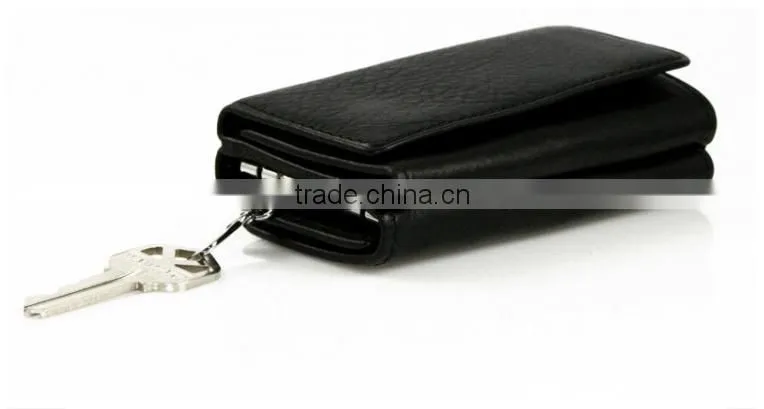 Wholesale fashion Double Key Case with hooks genuine leather keychain