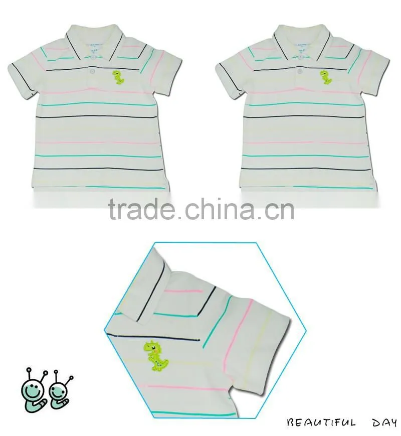 2016 cool style polo shirt fabric embroidery machinery with bulk wholesale kids clothing