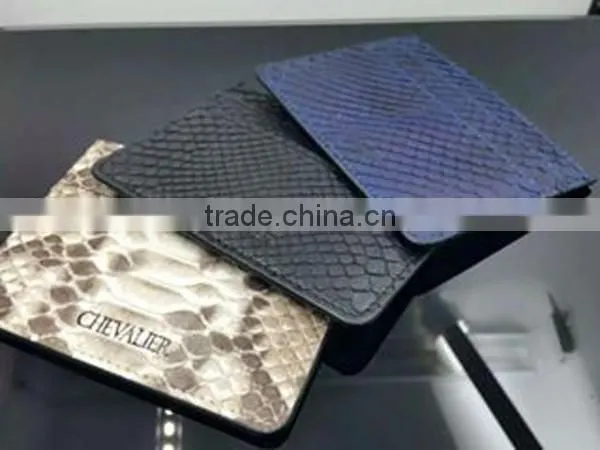 2016 New Custom Luxury Python Skin Wallet Men's Card Holder Genuine Leather Wallet Water Proof