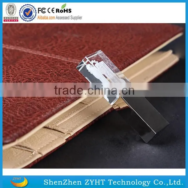 2015 new products crystal usb drive unique design with customized logo