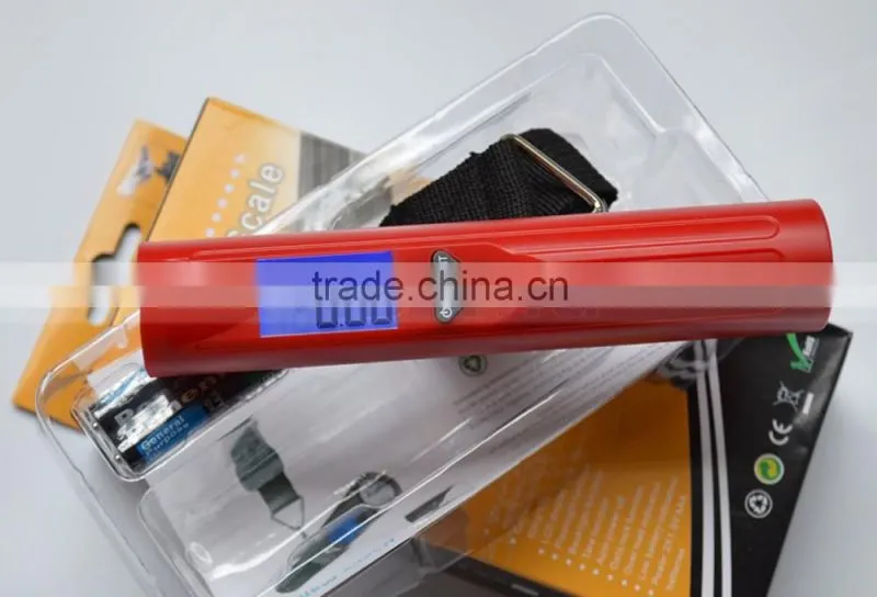 30 x 17mm Big Size LCD Screen 2 in One Fishing Or Travel LED Torch Luggage Scale