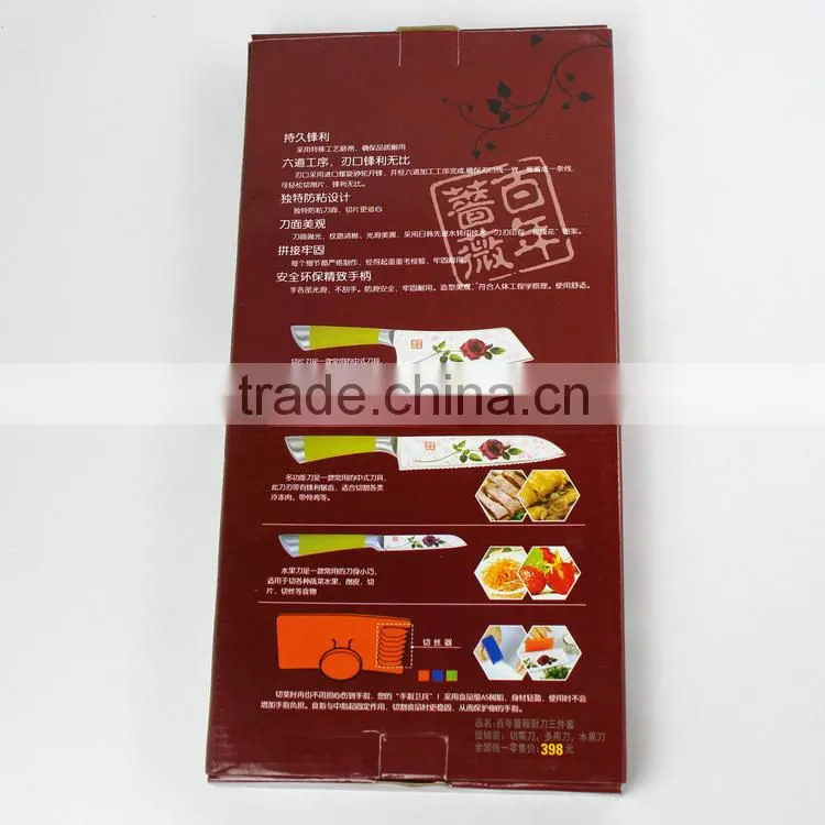 Promotional plastic handle knife set